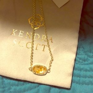 NWT Kendra Scott Gold Elaina Citrine Bracelet